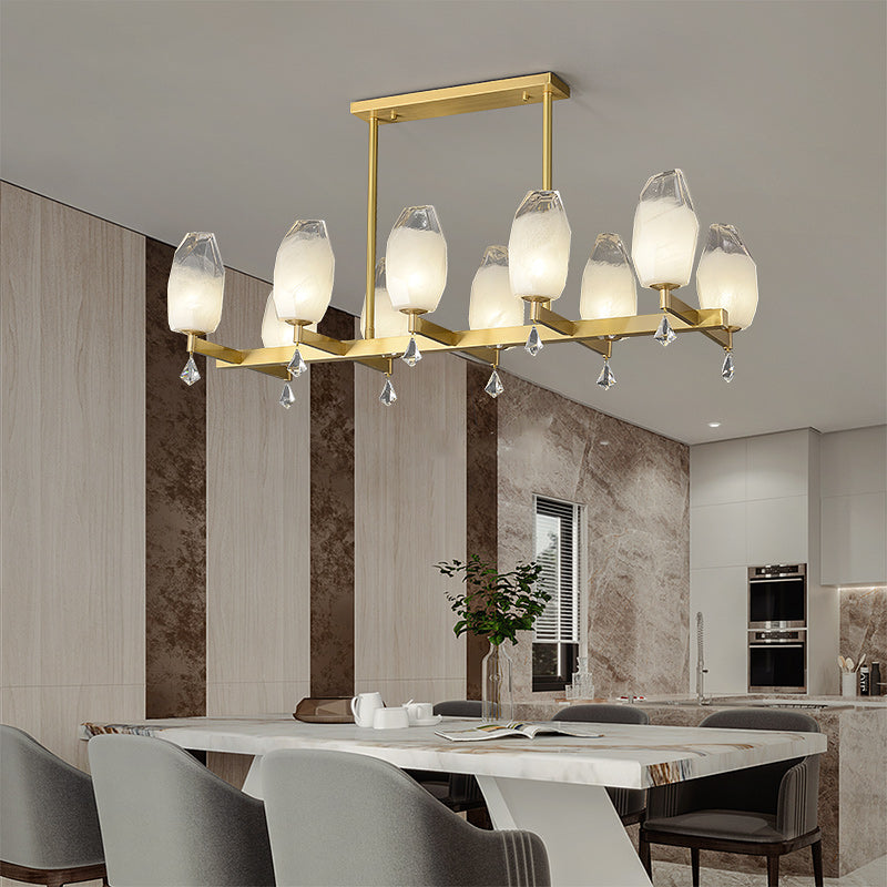 Liya pendant glass chandelier 10 Lights