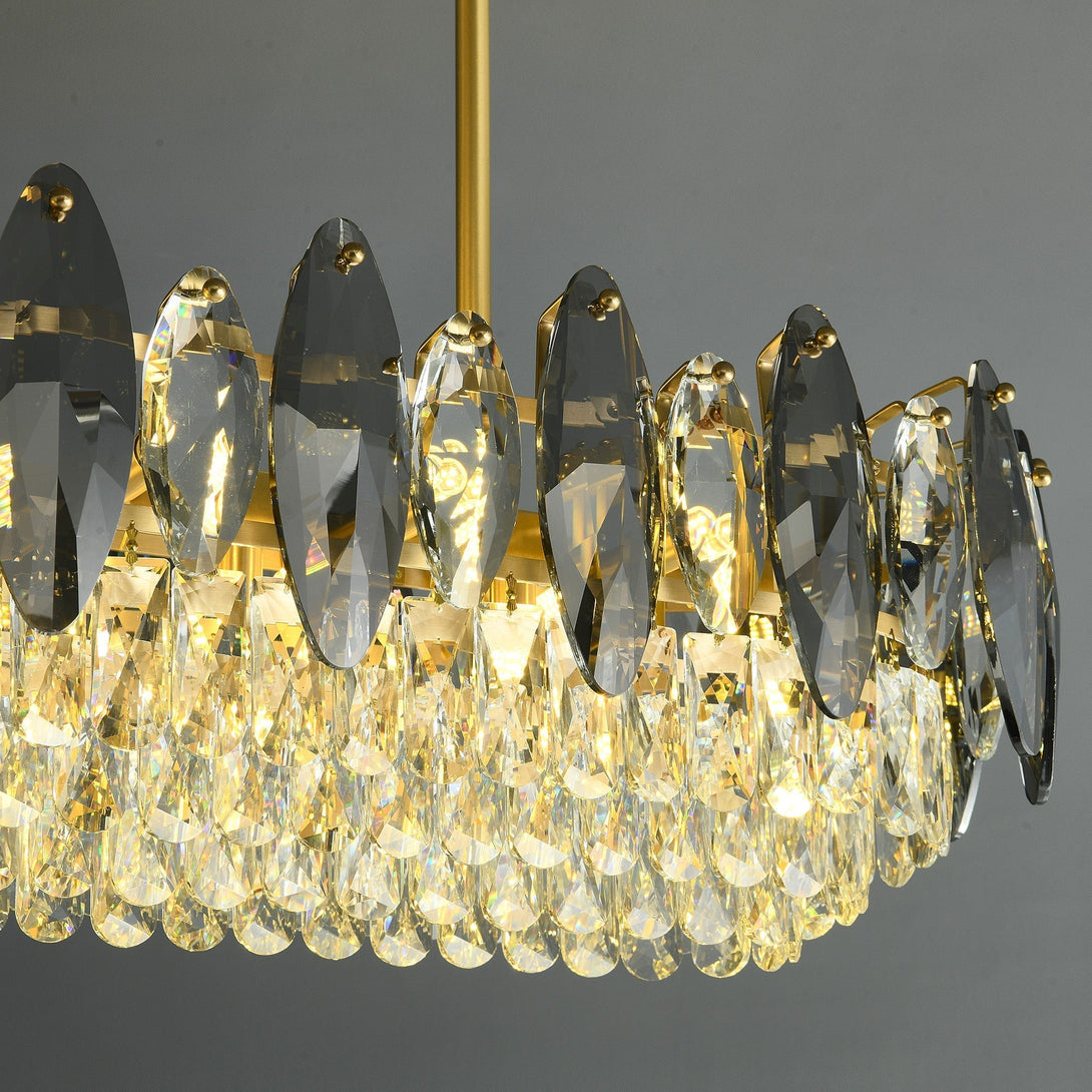 Industrial Long Luxury Clear Crystal Chandelier