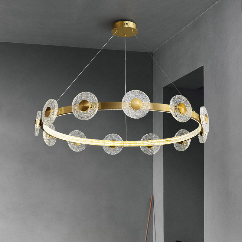 Modern Creative simple disc brass chandelier