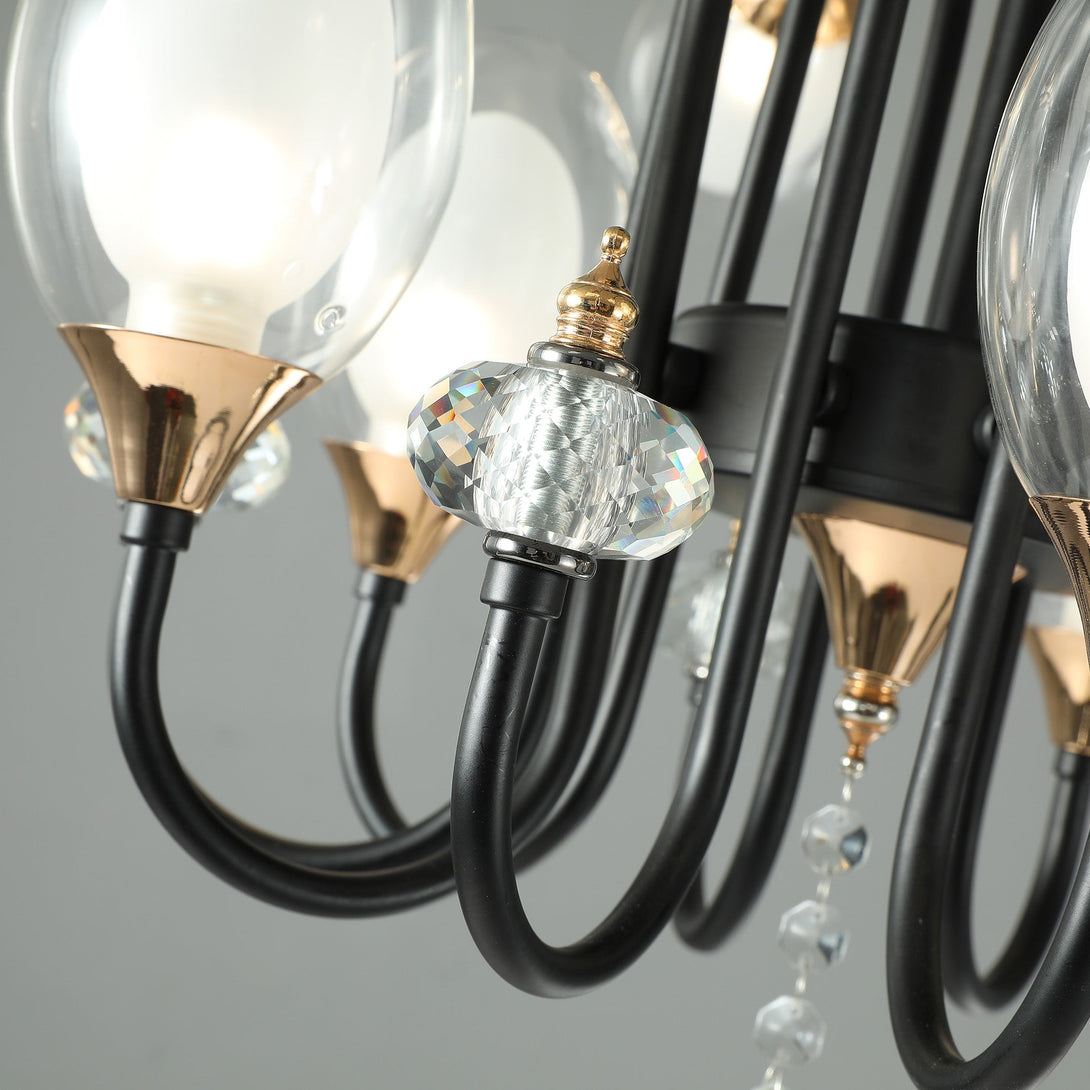 Modern Black and gold  pendant chandelier