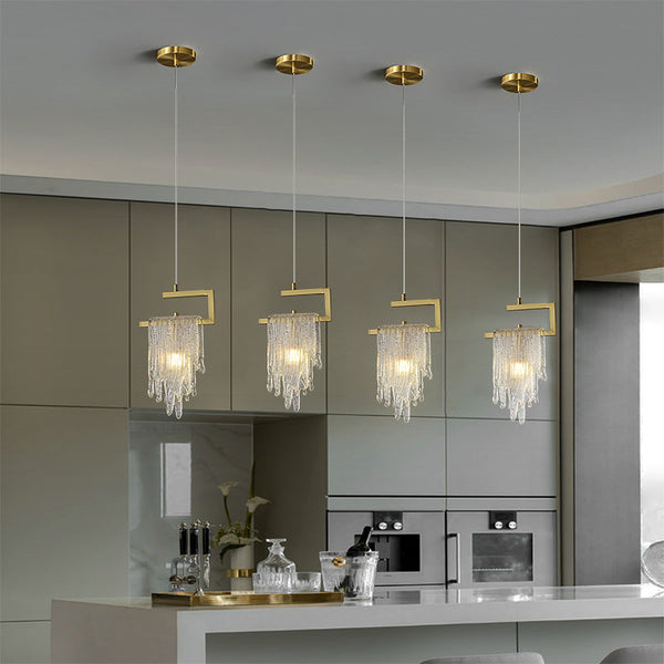 Classic Golden Ice cube chandelier