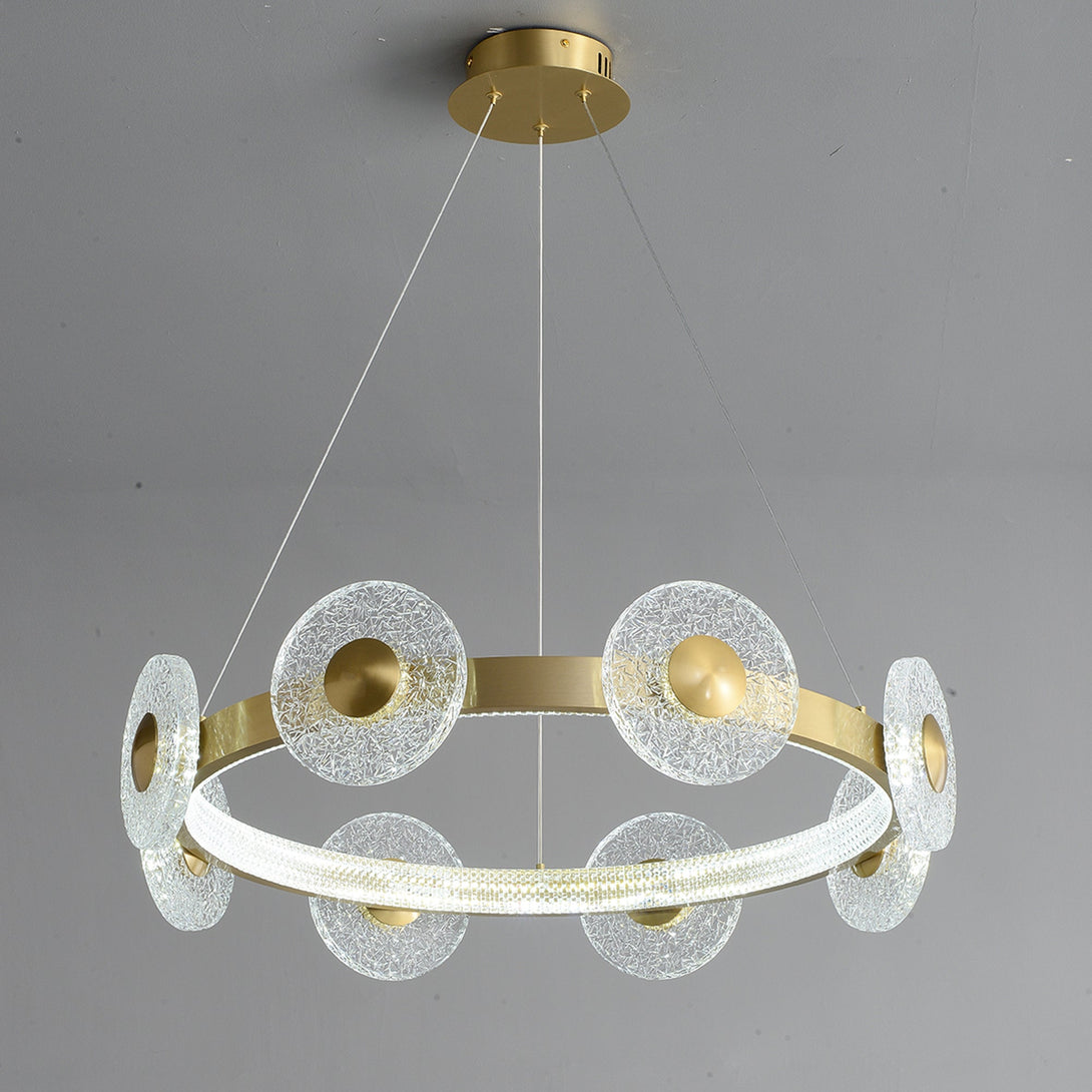 Modern Creative simple disc brass chandelier