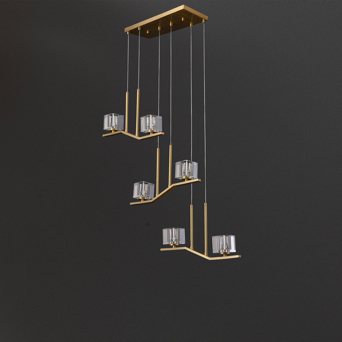 Irregular Cube Crystal Chandelier