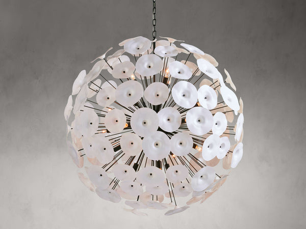 Lily Round Chandelier in Black