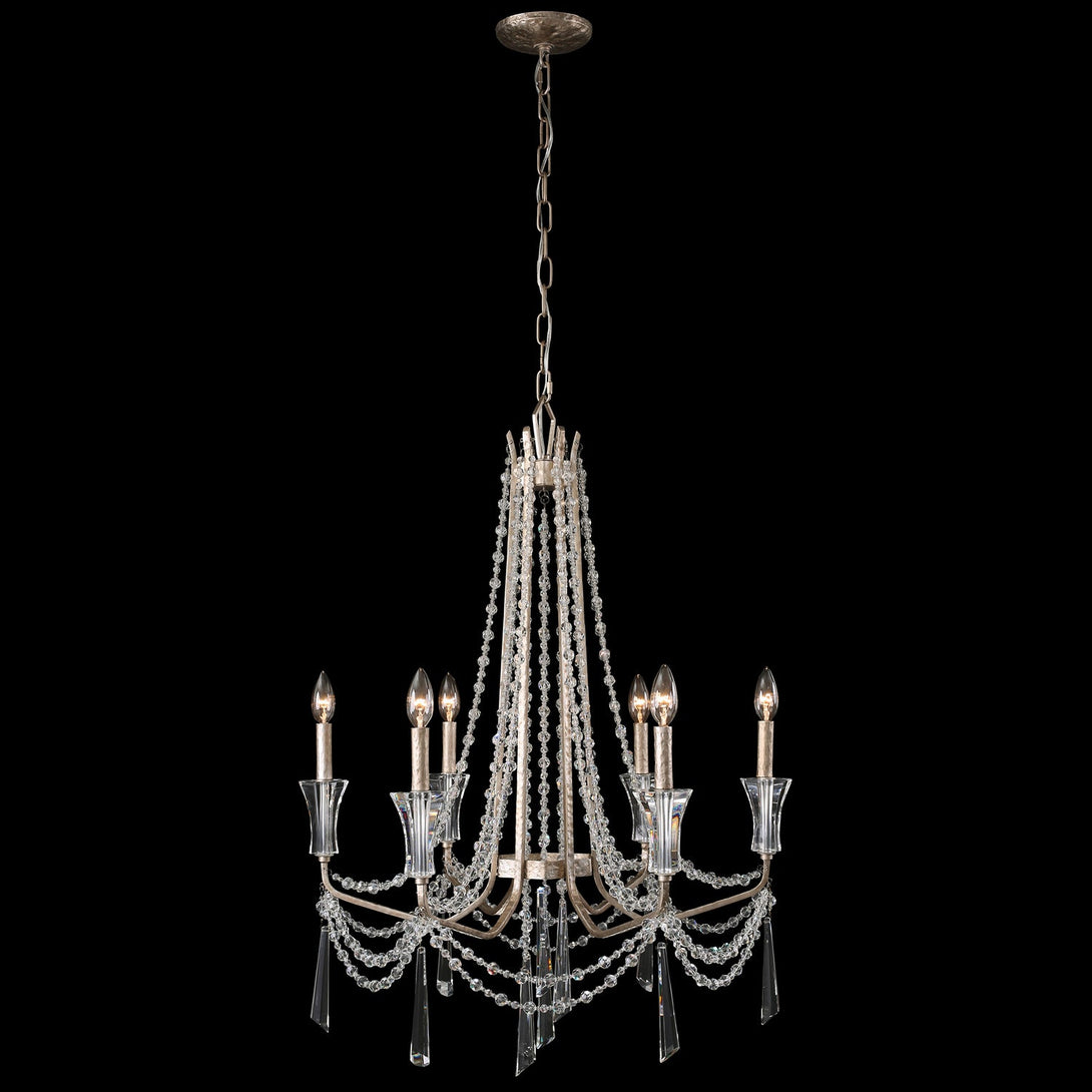 Baylor  Six Light Chandelier In Transcend Silver