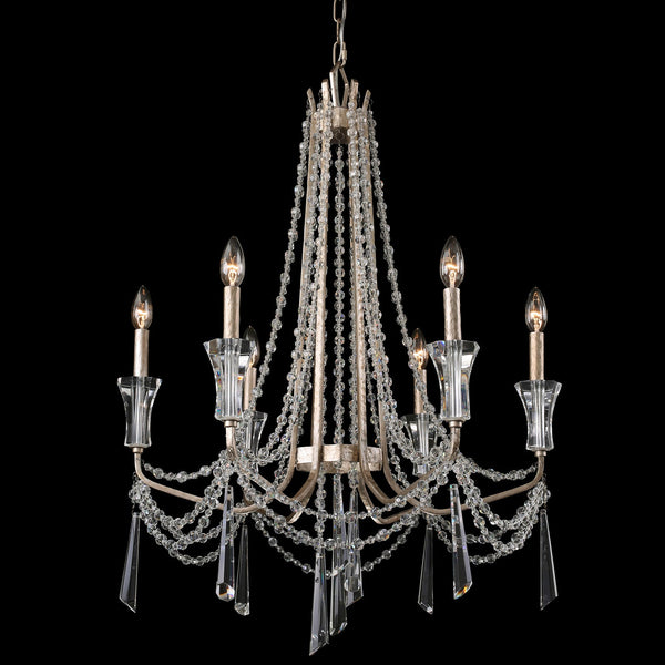 Baylor  Six Light Chandelier In Transcend Silver