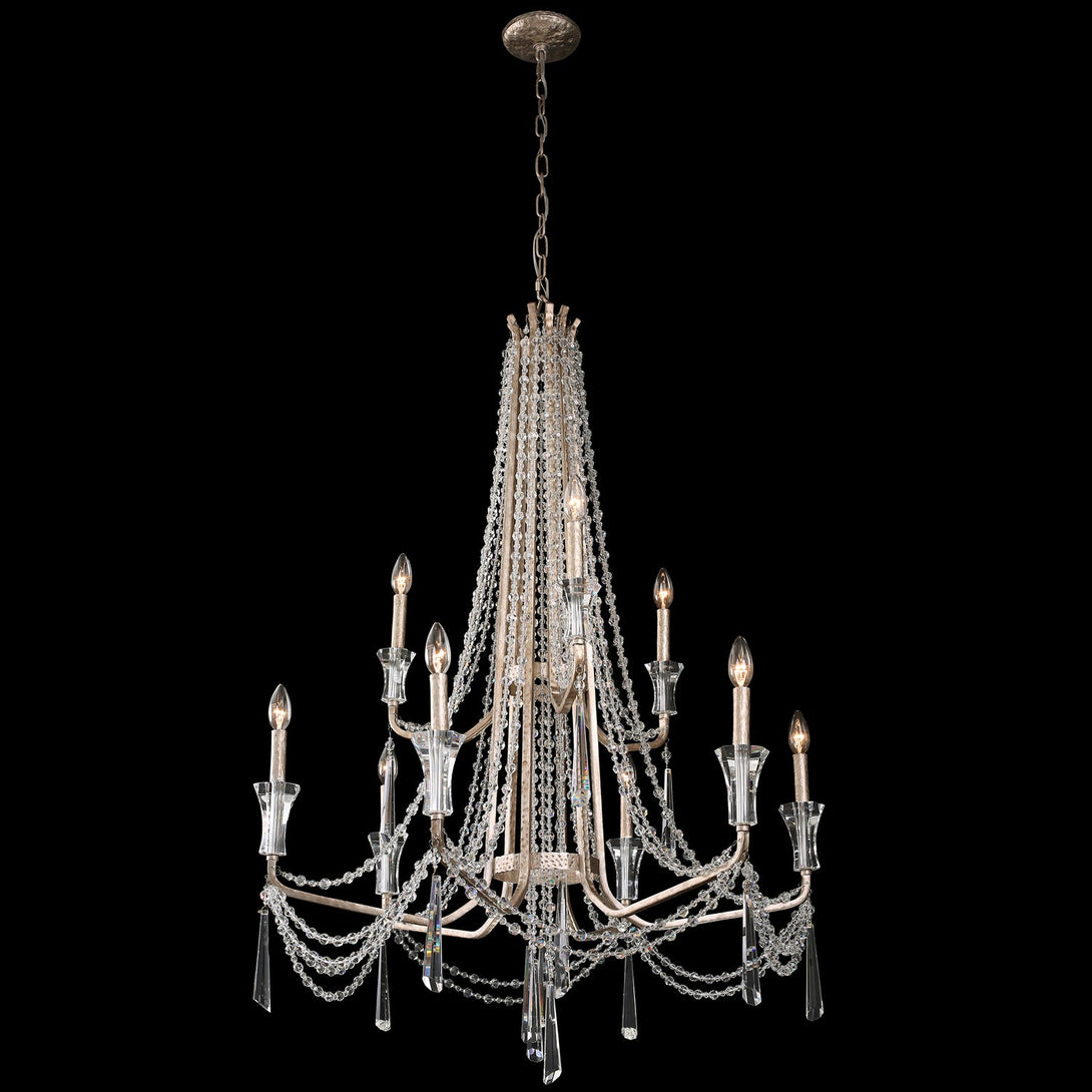 Baylor  Nine Light Chandelier In Transcend Silver