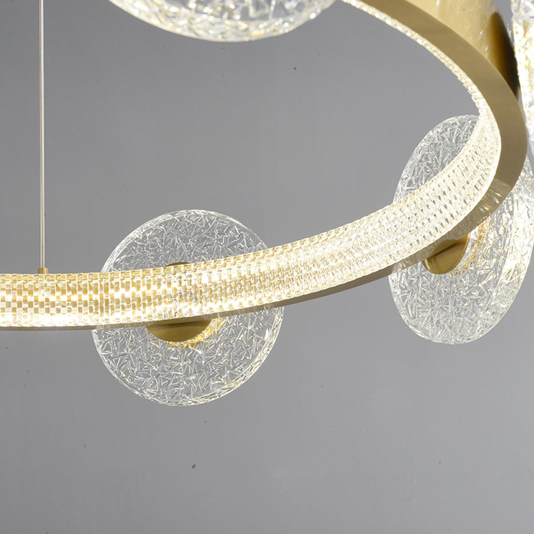 Modern Creative simple disc brass chandelier