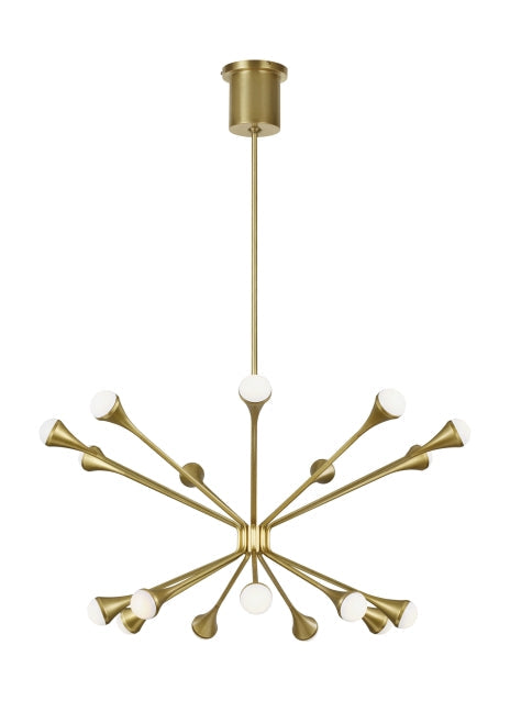 Lola Chandelier In Aged Brass 32"