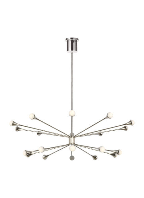 Lola Chandelier In Polished Nickel 48"