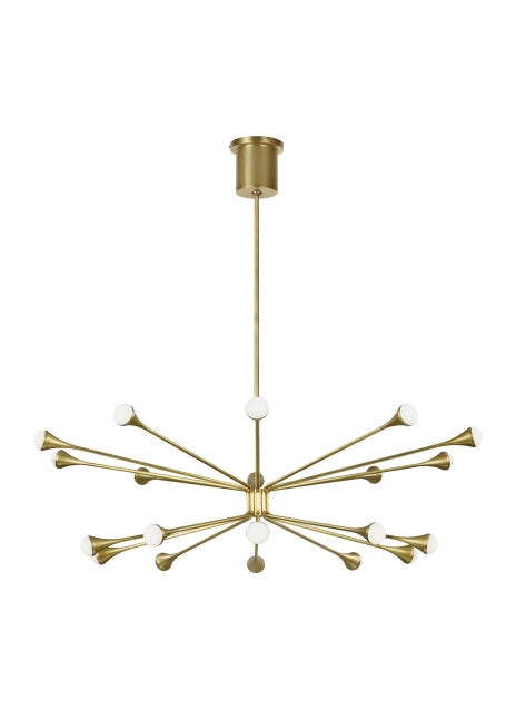 Lola Chandelier In Aged Brass 48"