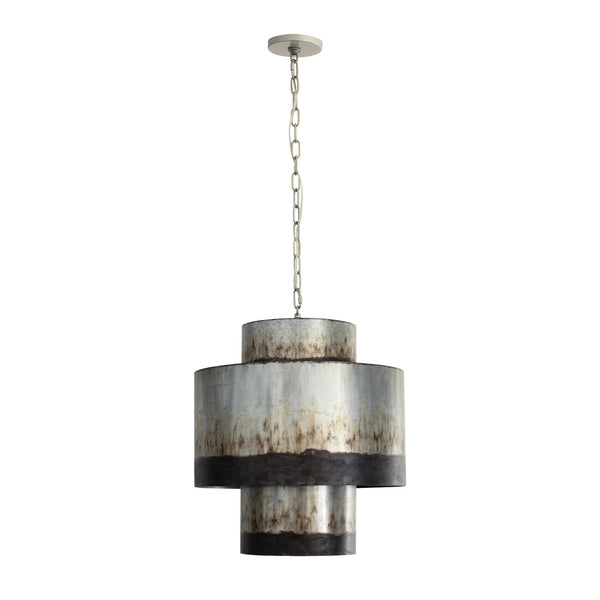 Varaluz Cannery Four Light Pendant In Ombre Galvanized