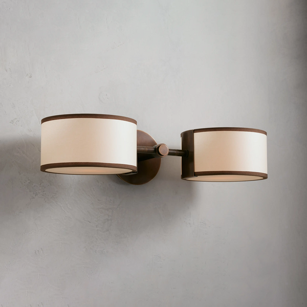 Daphne Linen 2 Light Wall Sconce