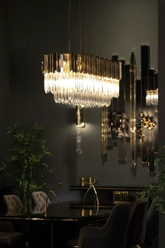 Evan Snooker 16-Light Crystal Modern Chandelier