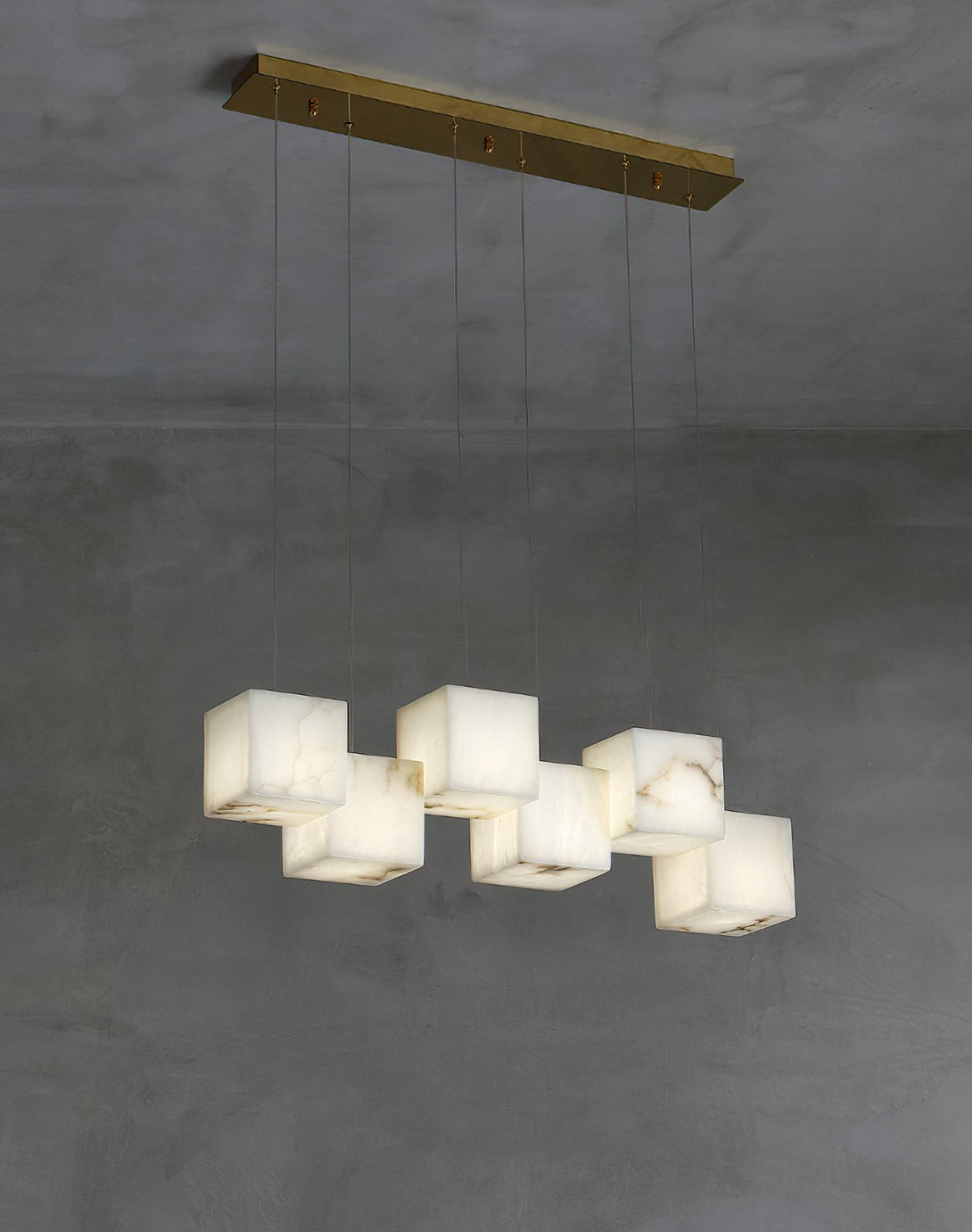 Alabaster Box Pendant Light