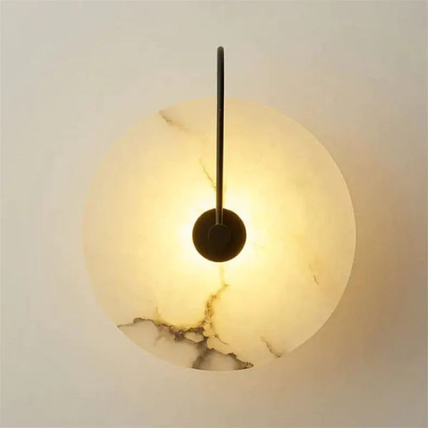 Alabaster Modern Disc Wall Sconce