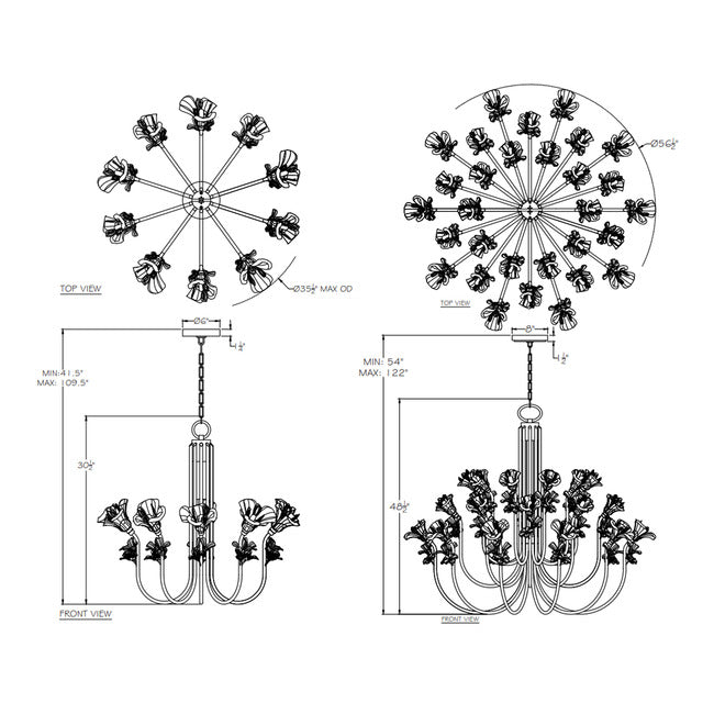 Aurora  Arc Chandelier