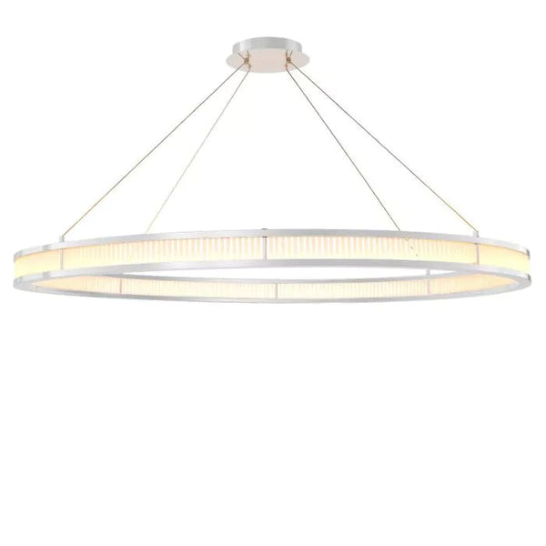 Daming XL Modern Chandelier (Nickel & Frosted Glass Finish)