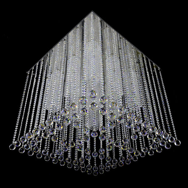 December 9 Light Flush Mount Modern Glass Chandelier - Wranovsky