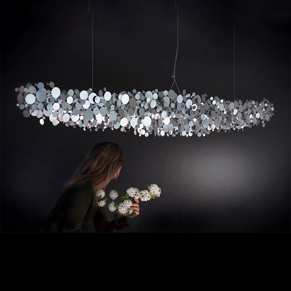 Burrard Stainless Steel Disk Chandelier