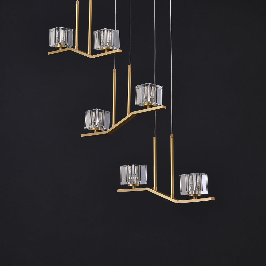 Irregular Cube Crystal Chandelier