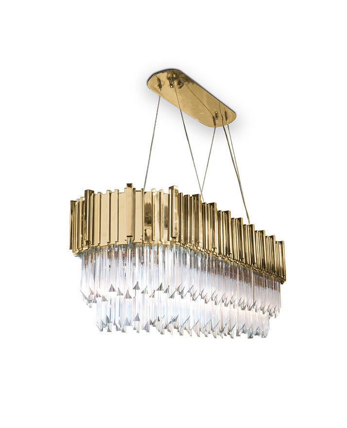 Evan Snooker 16-Light Crystal Modern Chandelier