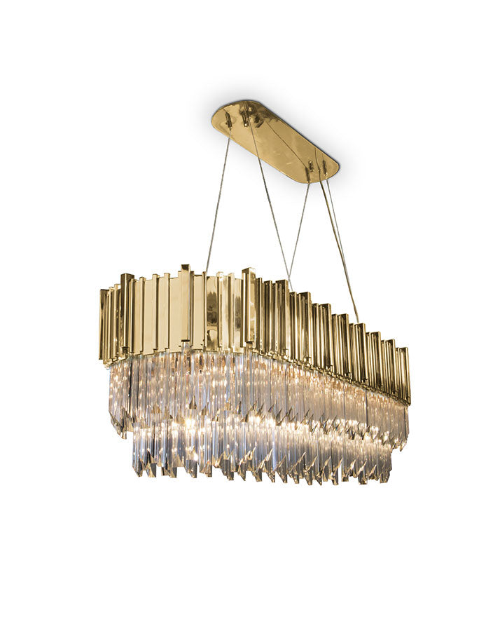 Evan Snooker 16-Light Crystal Modern Chandelier