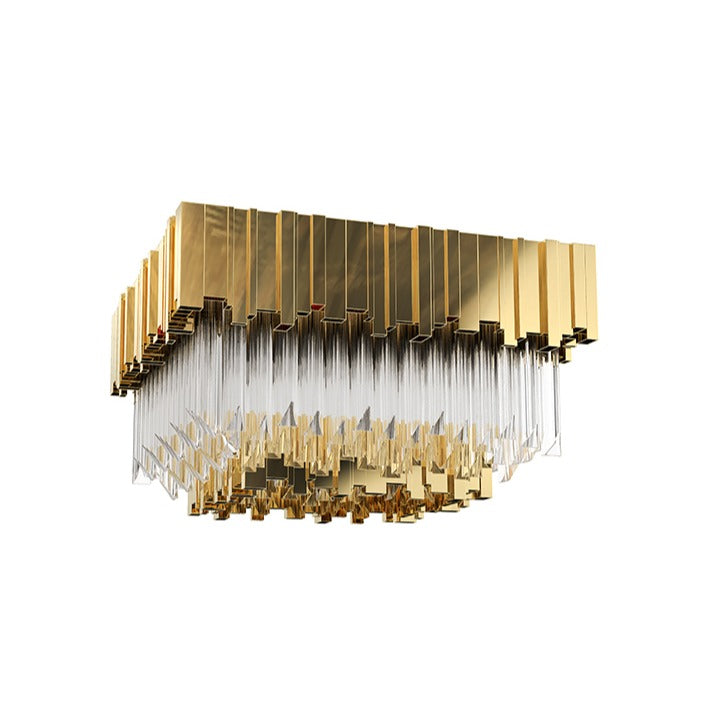  Evan Square Plafond 8-Light Crystal Modern Chandelier