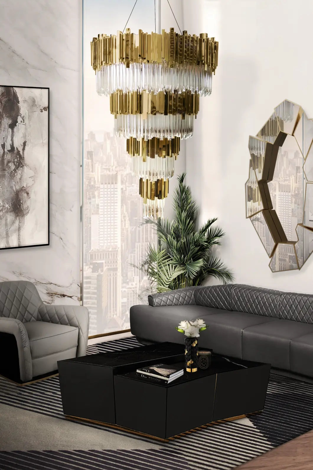  Evan 75 Light Crystal Modern Chandelier