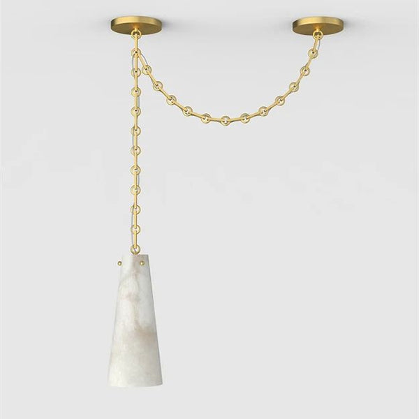 Steven Contemporary 1-Light Vintage Alabaster Chandelier