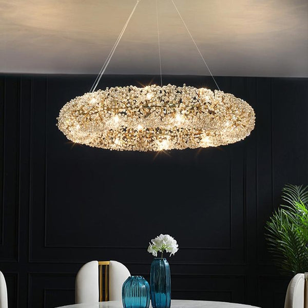 Alvar Flower Crystal Chandelier