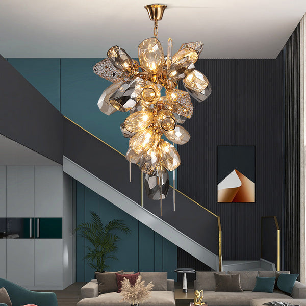 Brita Contemporary Glass Chandelier