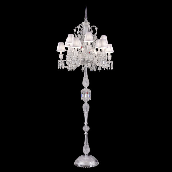 Fanci Zénith Crystal Candelabra With Fabric Shade