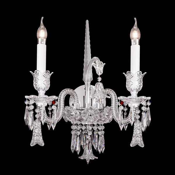 Fanci Elegance Candle Crystal Wall Sconce With Bell