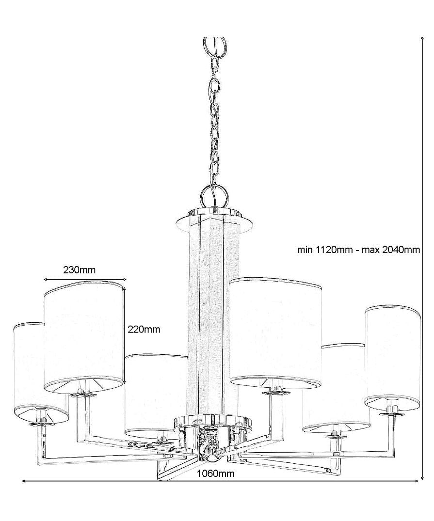 New York Modern Chandelier - CH7000PN - Christopher Hyde