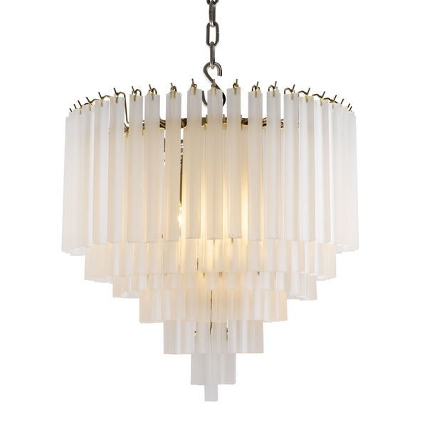 Nova Modern Glass Chandelier - [Nickel]