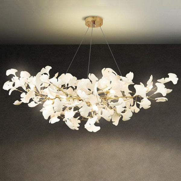 Porcelain Linear Chandelier Gold