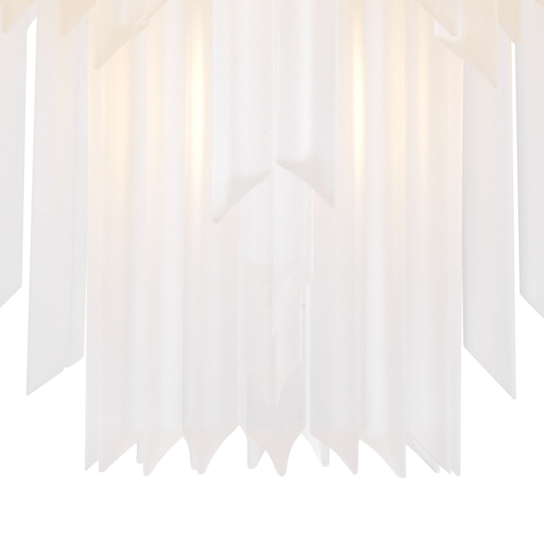 Pulsar Modern Glass Chandelier - [Nickel]