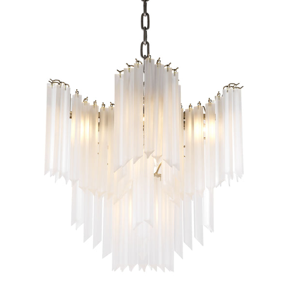 Pulsar Modern Glass Chandelier - [Nickel]