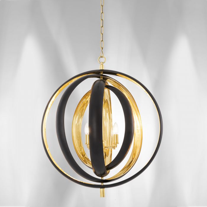 Riley Modern Chandelier - [Gunmetal & Brass]