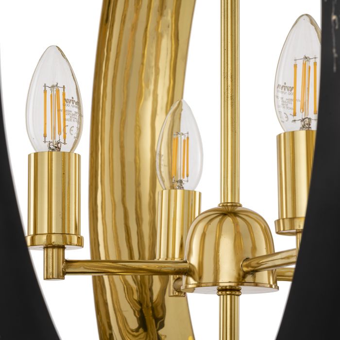 Riley Modern Chandelier - [Gunmetal & Brass]