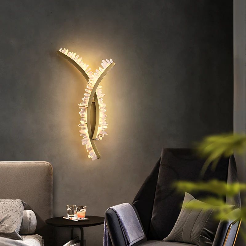 Rock Crystal Bracket Wall Sconce