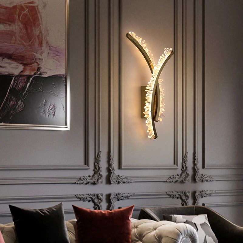 Rock Crystal Bracket Wall Sconce