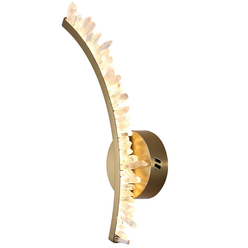 Rock Crystal Bracket Wall Sconce