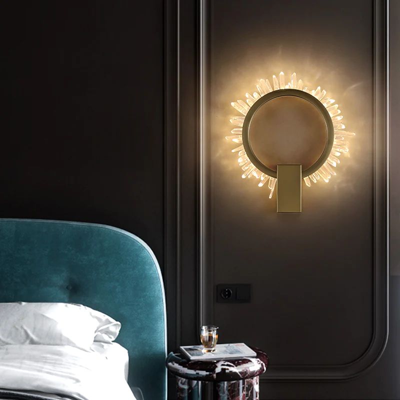 Rock Crystal Ring Wall Sconce