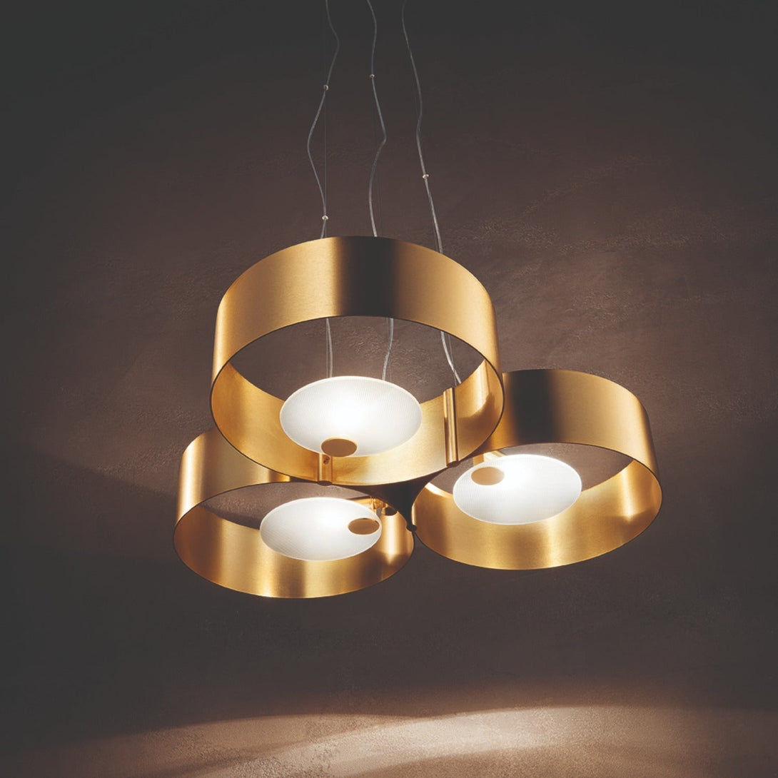 Locky  OR3 | 3-Light Modern Chandelier - Masiero