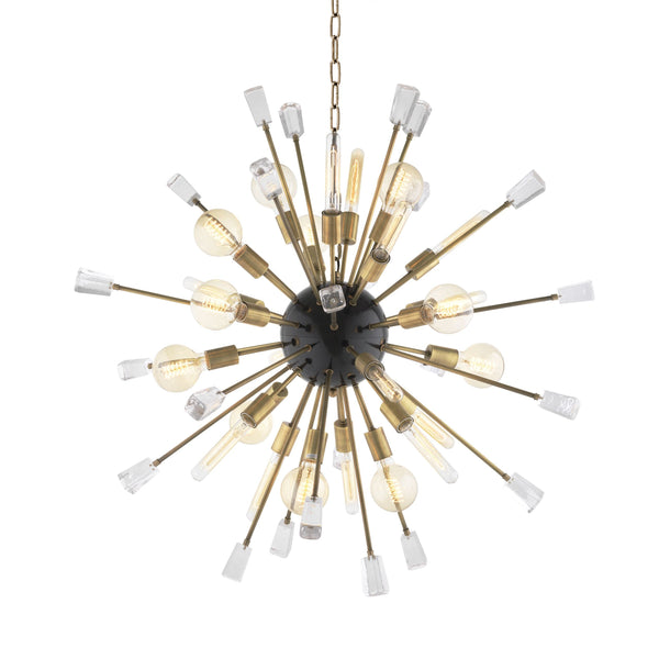 Tivoli Modern Brass Chandelier [S/L] - [Black/Brass]