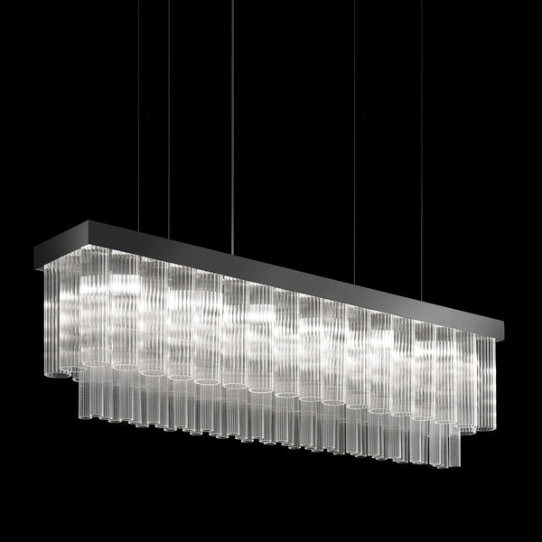 VE 1152/S6 LN | 6-Light Modern Glass Chandelier - Masiero