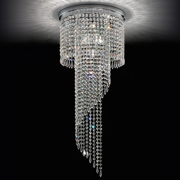 VE840/PL66 6-Light Flush Mount Modern Glass Chandelier - Masiero