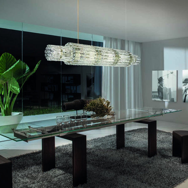 Vegas BIL 90/140/180 | LED Glass Modern Chandelier - Masiero